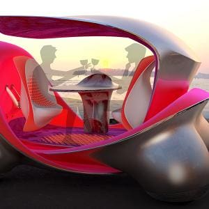 interior of a futuristic transportation vehicle