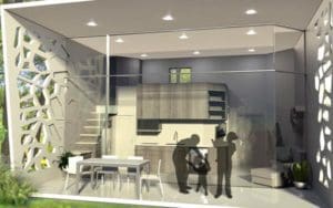 Digital rendering of Stackable Affordable Housing