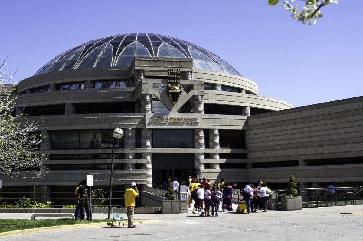 Photo of the exterior of the Charles H. Wright Museum of African American History.