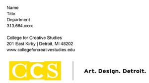 Email Signature An image of the CCS Email Signature