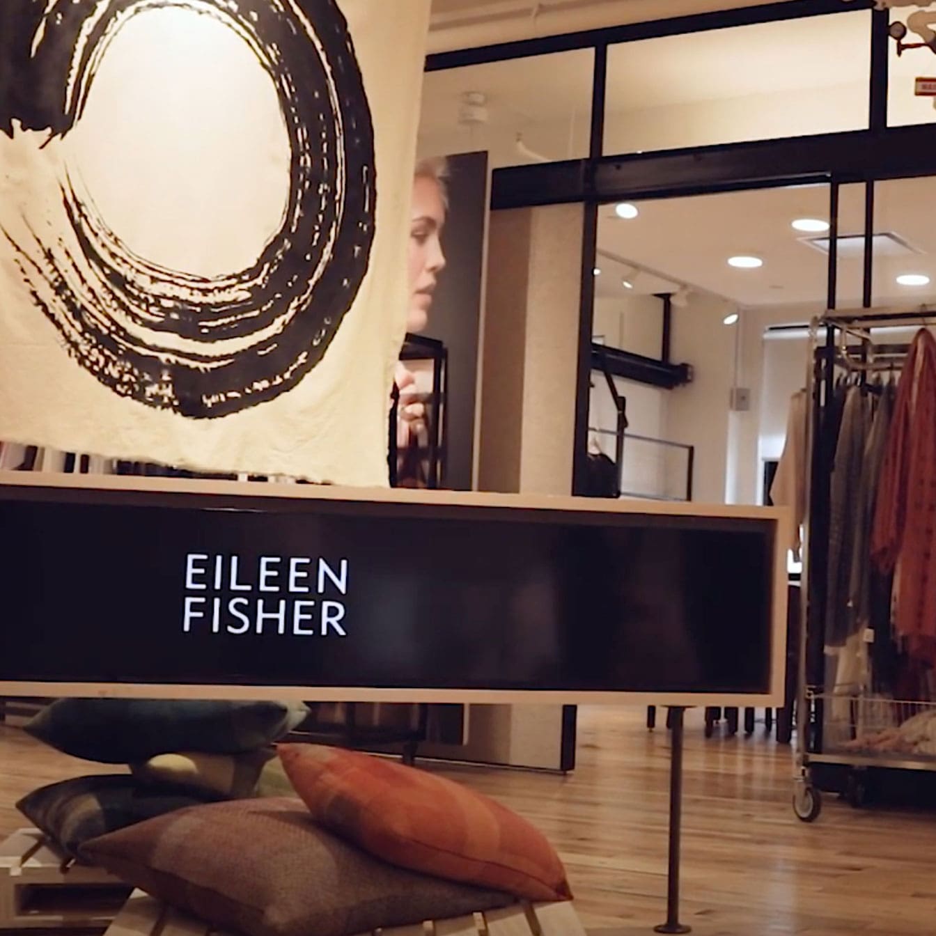 Photo of the interior of the retail store, Eileen Fisher