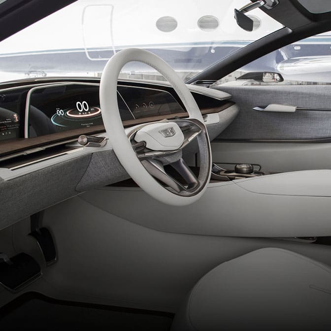 White interior of car