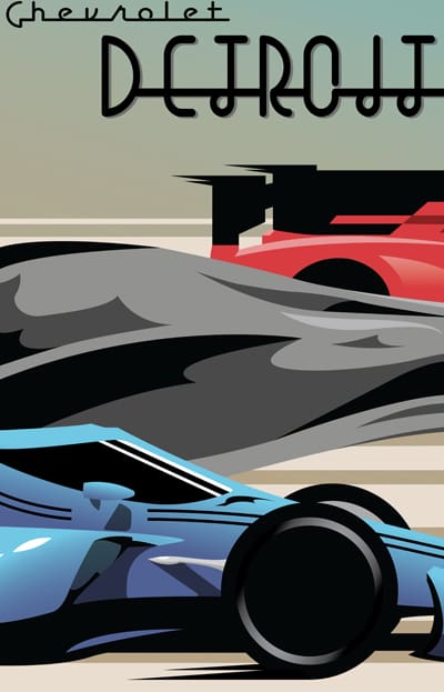 CCS Student Summons Detroit Power In Winning 2021 Detroit Grand Prix Poster Design