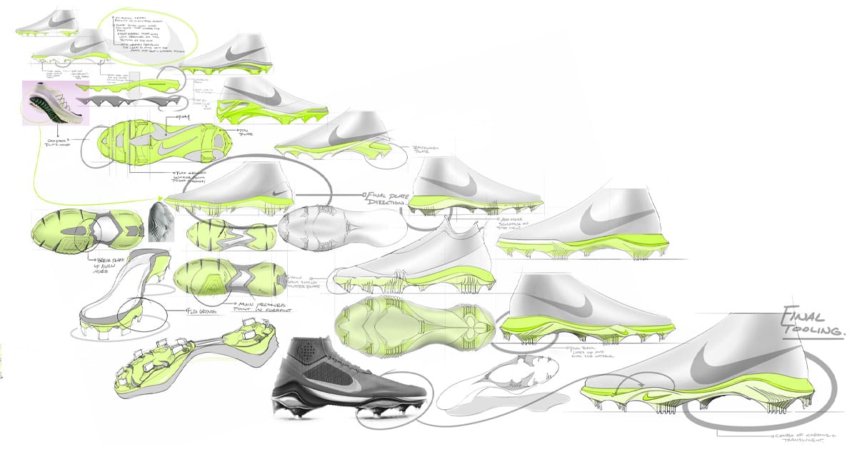 undeclared hero left athletic shoe rendering
