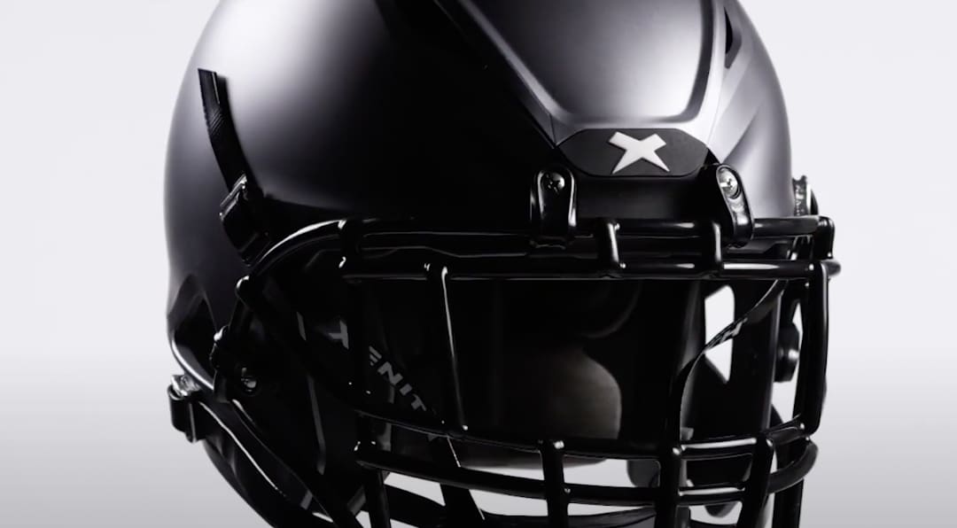 Photo of a black football helemt