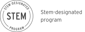 a logo indicating a STEM-designated program