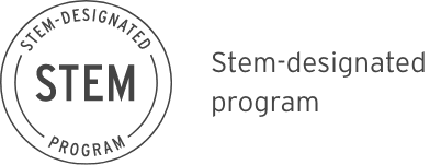 a logo indicating a STEM-designated program