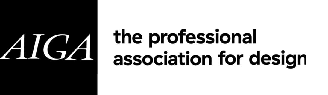 Organization logo for AIGA - the professional association for design