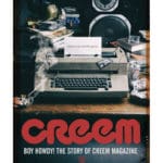 print ad for creem magazing showing vintage typewriter and beer and cigarettes