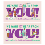 multicolored flyer designed by Communication design faculty Andrew Kopietz