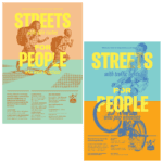 multicolored gradient posters designed by Communication design faculty Andrew Kopietz
