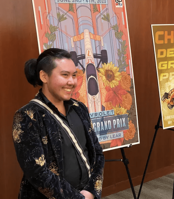 CCS Student Adrian Keeler Designs 2023 Detroit Grand Prix Poster