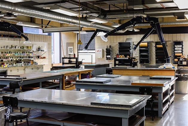 Full view of the CCS printmaking studio