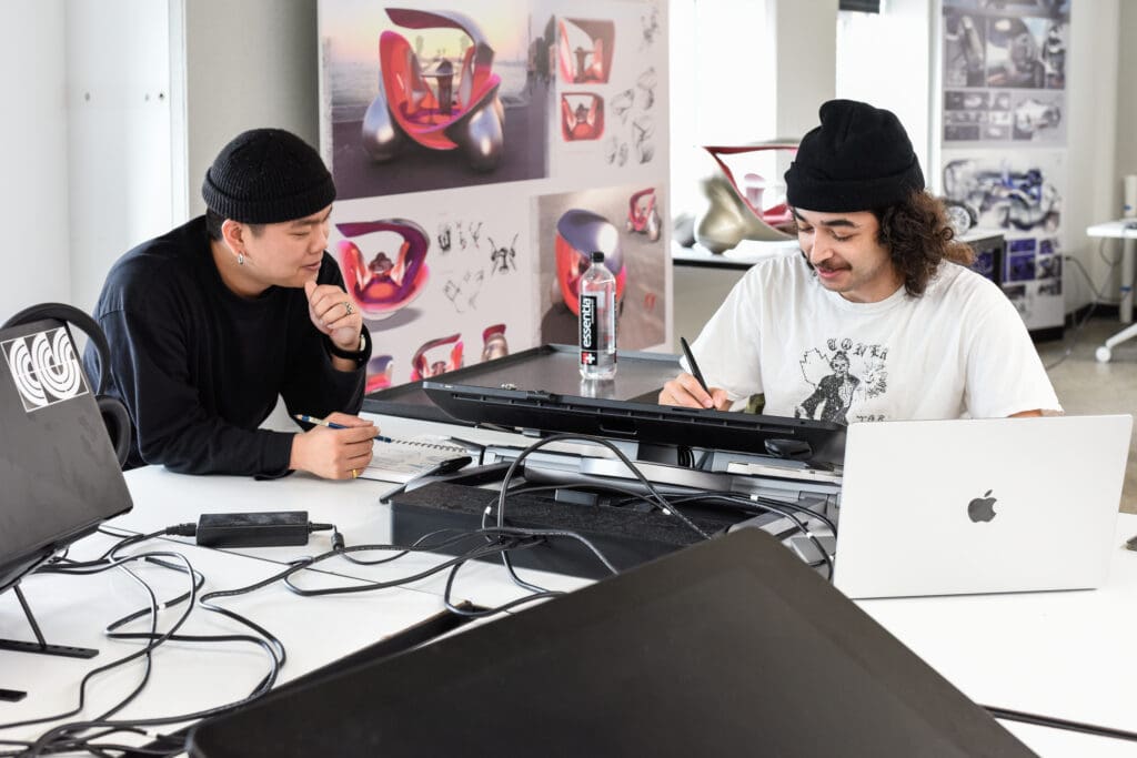 Students using the Transportation Design facilities