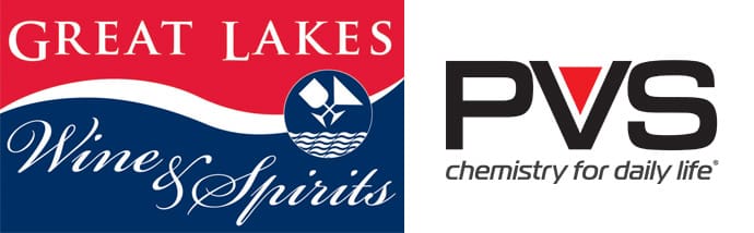 Great Lakes Wine & Spirits logo and PVS logo