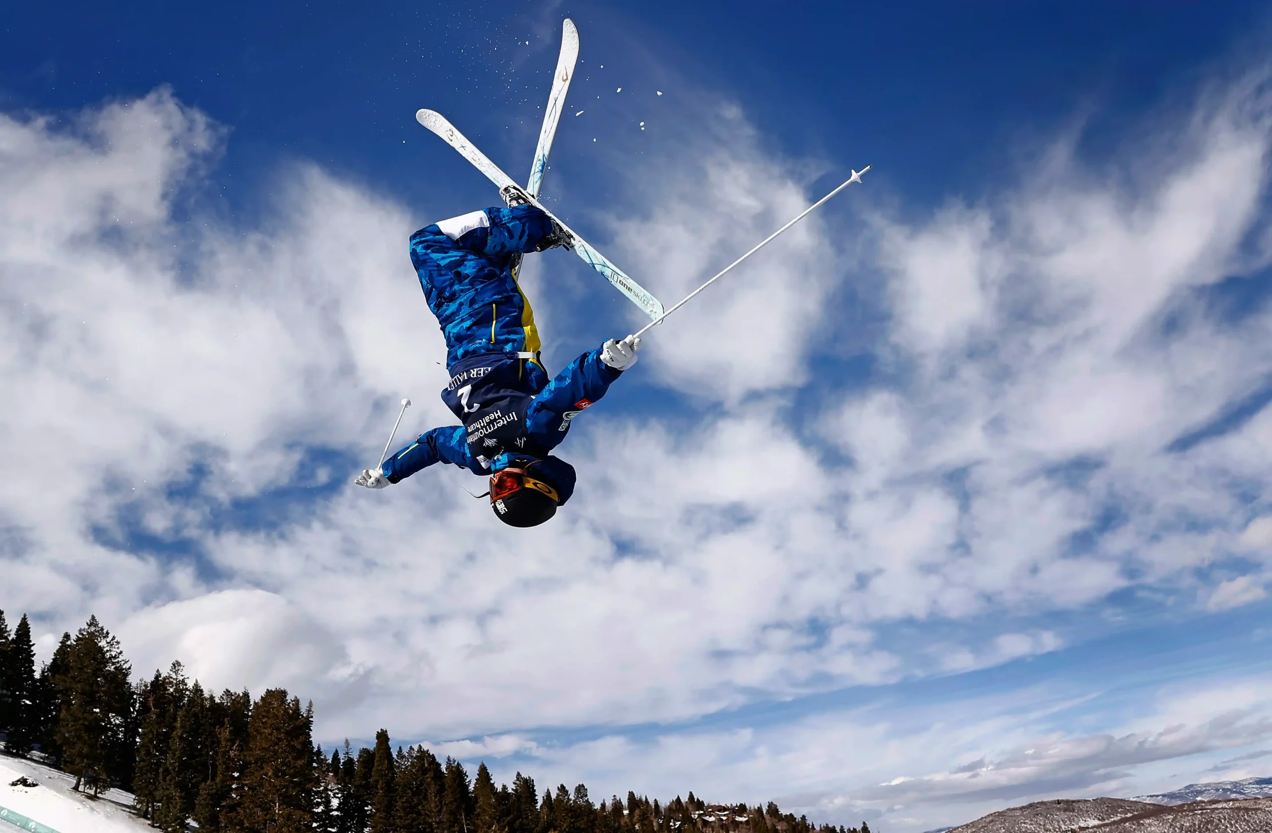 PARK CITY, UTAH - FEBRUARY 02: Jaelin Kauf of the United States takes a training run for the Woman's Moguls during the 2021 Intermountain Healthcare Freestyle International Ski World Cup at Deer Valley Resort on February 02, 2021 in Park City, Utah.