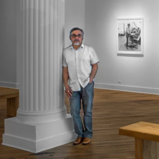 Carlos Diaz in a gallery.