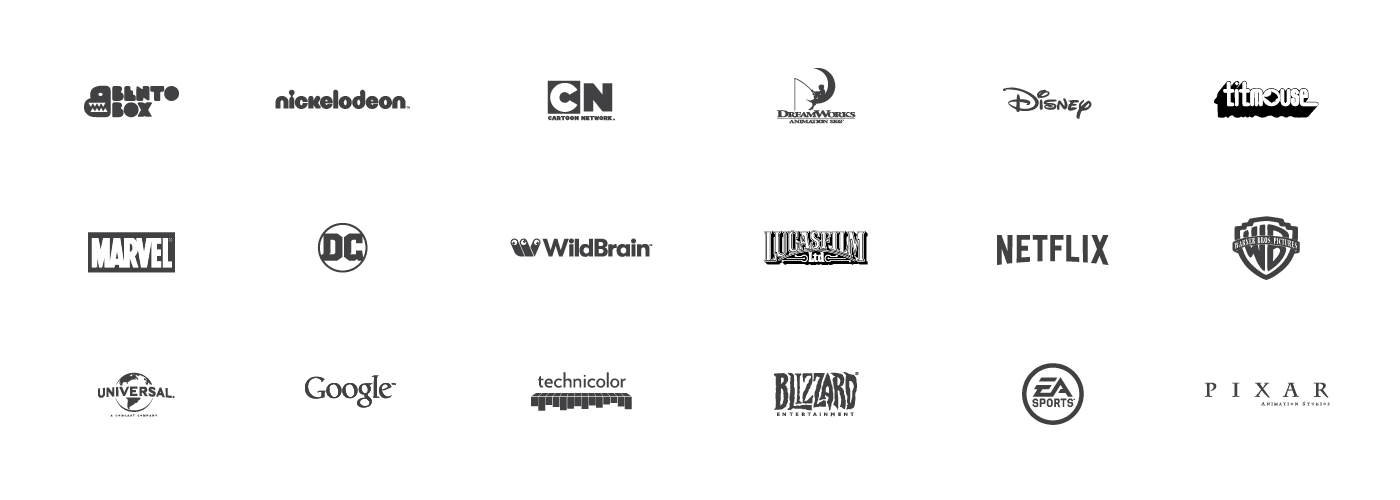 EA Alumni Logos logos that show where entertainment arts alumni go work