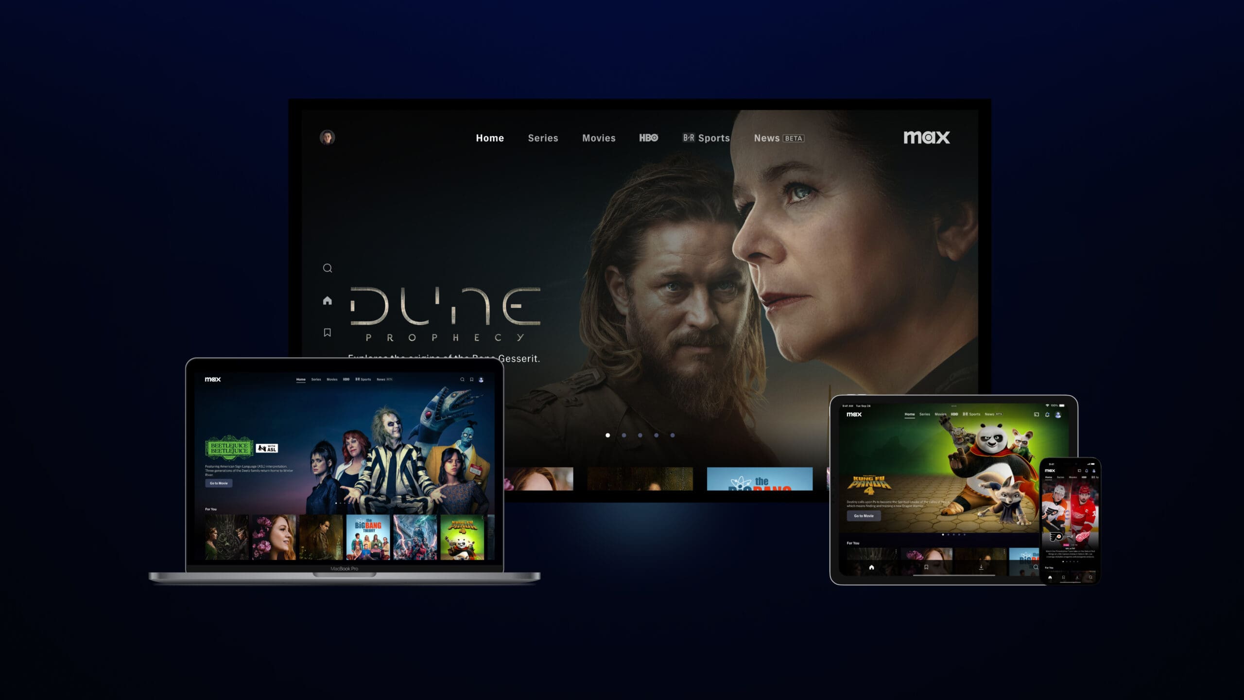 product mockup for HBO Max
