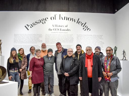Group of people at the Passage of Knowledge exhibition.