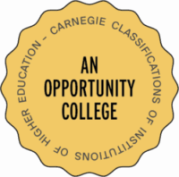carnegie_badge_color yellow badge that says Carnegie Classifications of Institutions of Higher Education - An Opportunity College