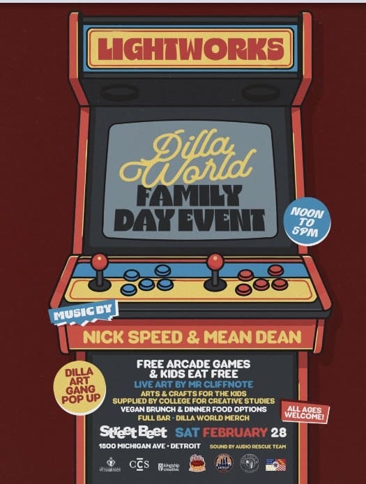 A promotional graphic for the J Dilla World Family Day Event