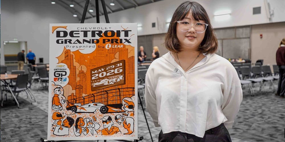 CCS Student Reden Lee Wins 2026 Detroit Grand Prix Poster Competition