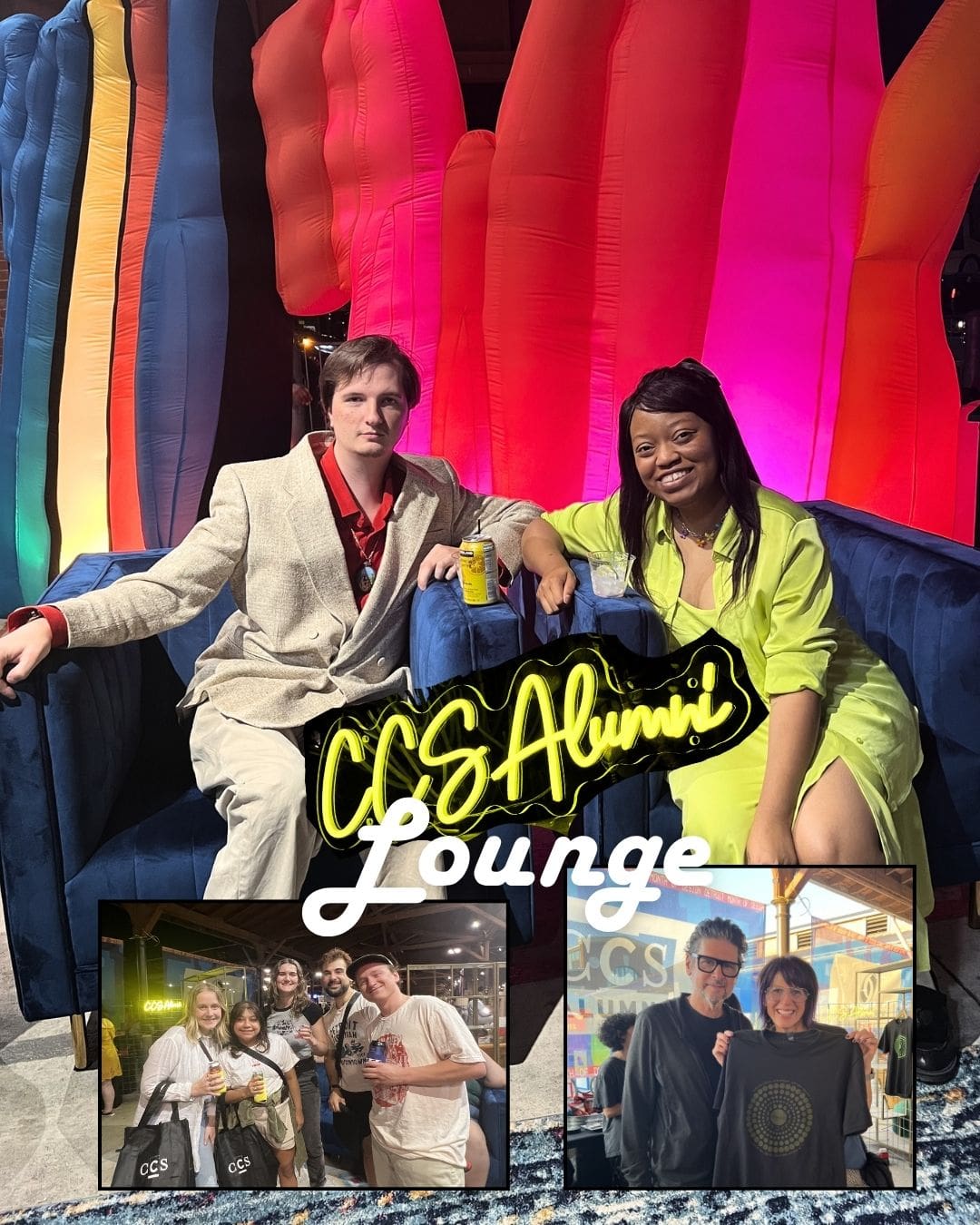 promotional graphic for the alumni lounge at Eastern Market After Dark