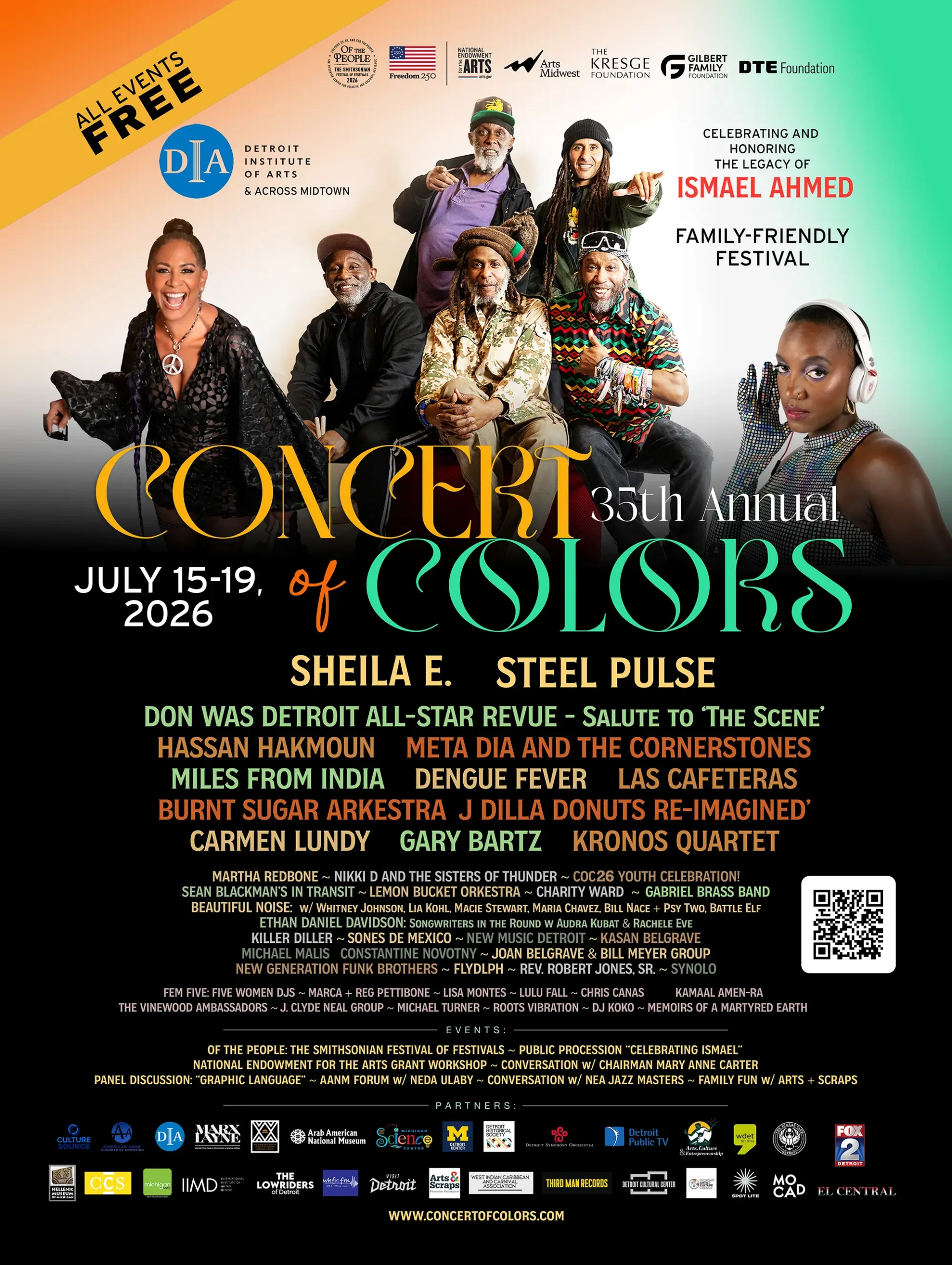 promotional poster for the 2026 concert of colors
