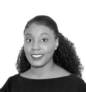 Black and white headshot of Kayla Donaldson