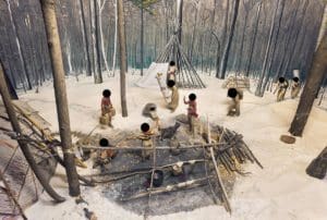 a tribe of people at their camping grounds