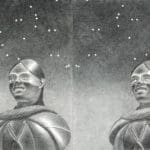 portrait of a figure under the stars